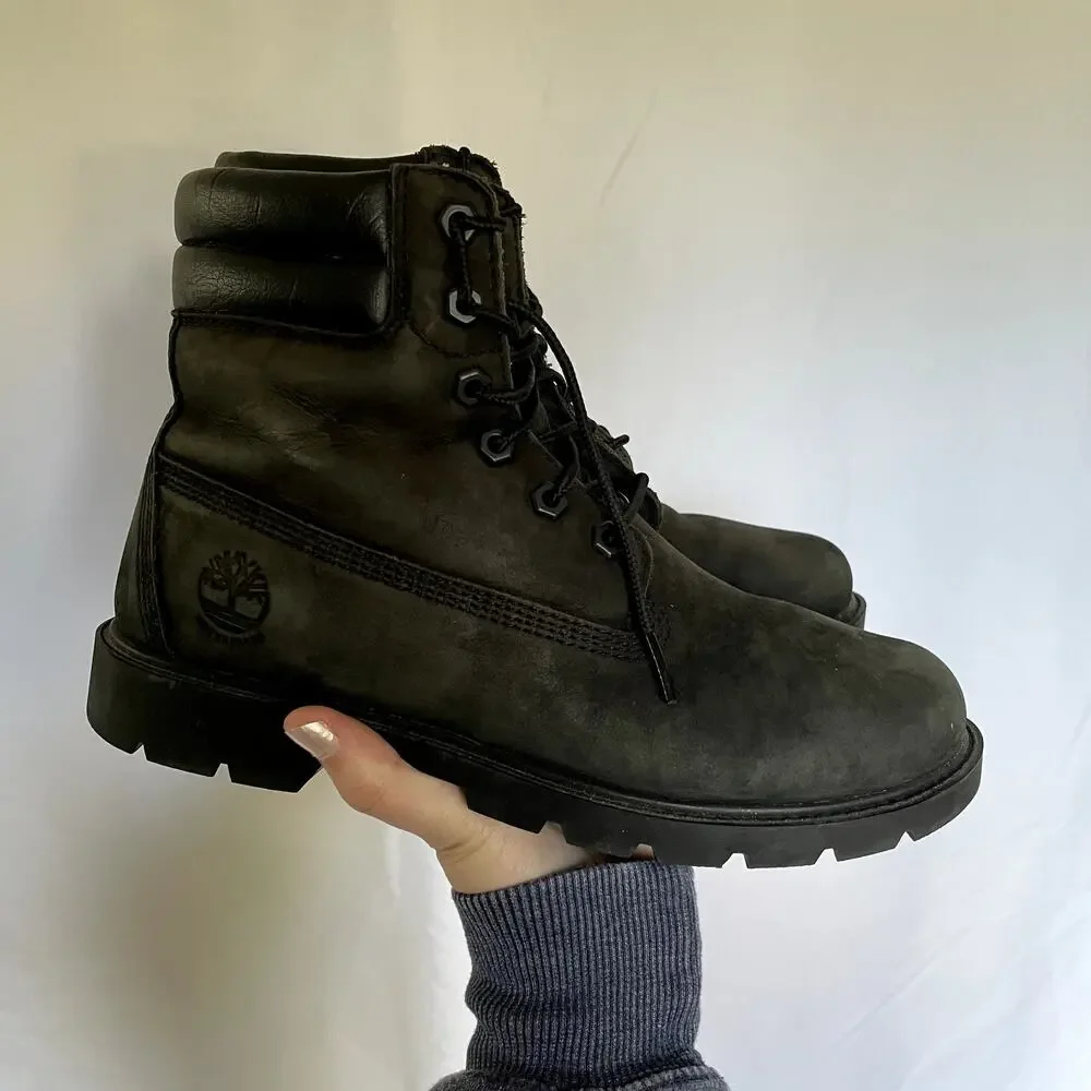 Timberland‎ Ortholite dark gray suade boots primaloft women's size 7 lace up